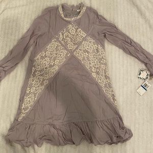 Chelsea & Violet Girls size XL lavender/grey with cream lace detailing!! NWT